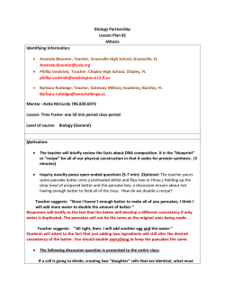 Biology Partnership Lesson Plan #2 Mitosis