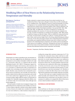 Modifying Effect of Heat Waves on the Relationship between