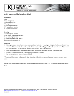 Quick Lemon and Garlic Quinoa Salad