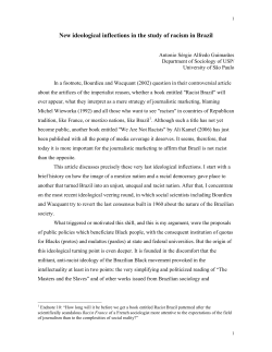 New ideological inflections in the study of racism in Brazil - fflch-usp