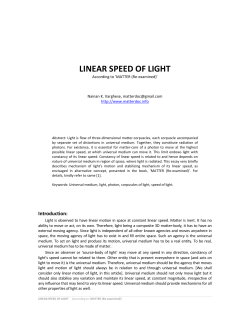 linear speed of light