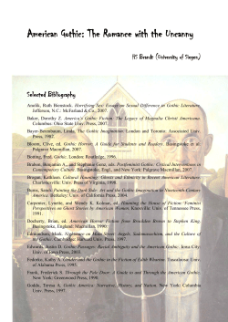 American Gothic: The Romance with the Uncanny