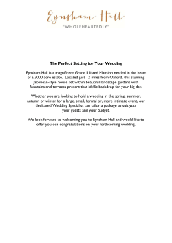 The Perfect Setting for Your Wedding Eynsham Hall is a magnificent