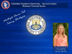 Multiple Choice Strategies - Columbia Southern University