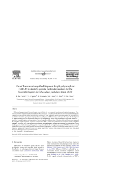 Use of fluorescent amplified fragment length polymorphism
