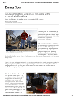 Sunday extra: More families are struggling as the economic divide