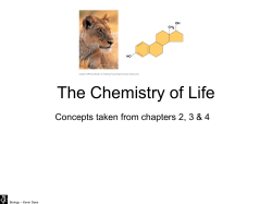 The Chemistry of Life