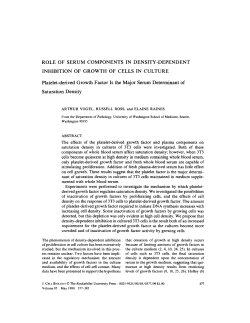 ROLE OF SERUM COMPONENTS IN DENSITY