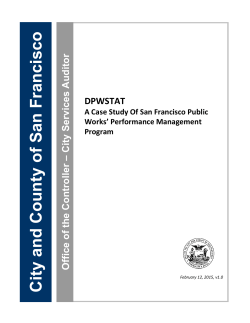 DPWStat: A Case Study of San Francisco Public Works