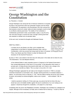 George Washington and the Constitution