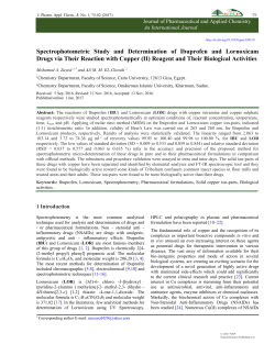 Spectrophotometric Study and Determination of Ibuprofen and