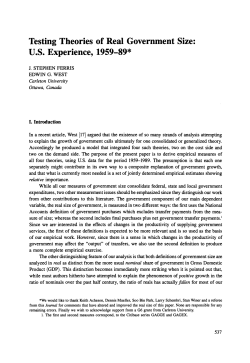 Testing Theories of Real Government Size: US