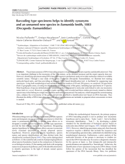 Barcoding type specimens helps to identify synonyms