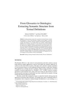 From Glossaries to Ontologies: Extracting Semantic Structure from