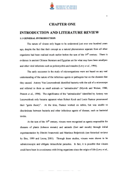 CHAPTER ONE INTRODUCTION AND LITERATURE REVIEW