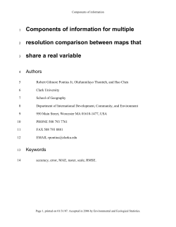 Components of information for multiple resolution
