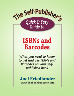 ISBNs and Barcodes - The Book Designer