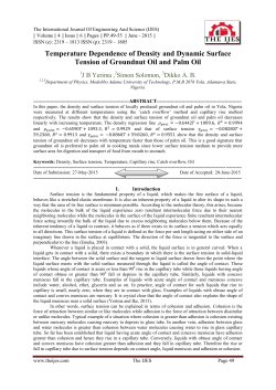 Temperature Dependence of Density and Dynamic Surface Tension