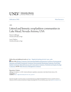 Littoral and limnetic zooplankton communities in Lake Mead