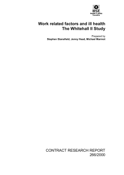 CRR266/2000 Work-related factors and ill-health: the