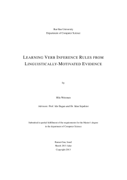 learning verb inference rules from linguistically