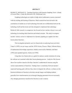 ABSTRACT HUDNUTT, BETHANY S. Teaching