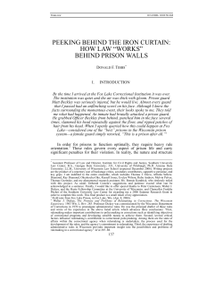 PEEKING BEHIND THE IRON CURTAIN: HOW LAW &ldquo;WORKS
