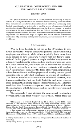 multilateral contracting and the employment relationship