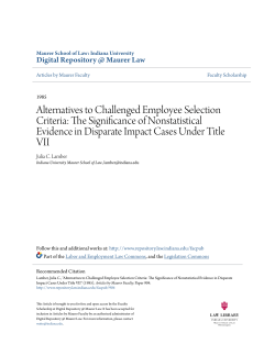 Alternatives to Challenged Employee Selection Criteria