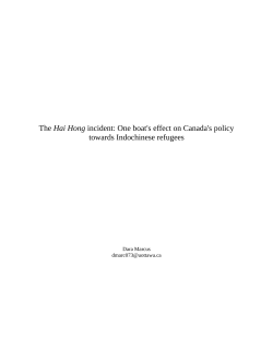 The Hai Hong incident - International Migration Research Centre