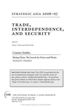 Preview - The National Bureau of Asian Research