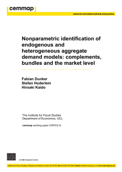 Nonparametric identification of endogenous and