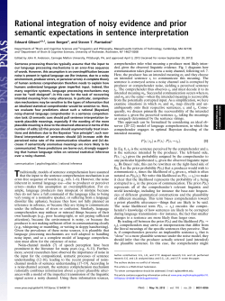 Rational integration of noisy evidence and prior semantic