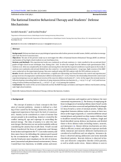 The Rational Emotive Behavioral Therapy and Students` Defense