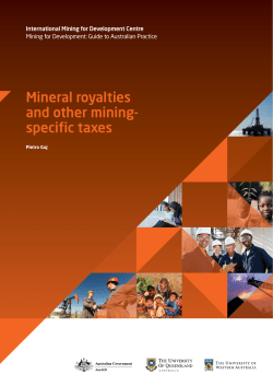 Mineral royalties and other mining- specific taxes