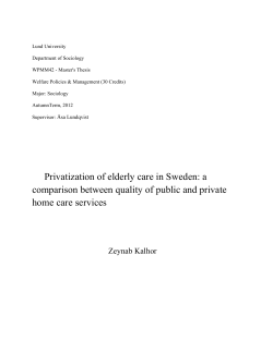 Privatization of elderly care in Sweden