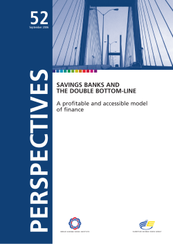 Savings banks and the double bottom-line