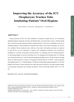 Improving the Accuracy of the ICU Oropharynx Trachea Tube