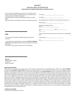 the printable AVEENO&reg; Money Back Guarantee Mail