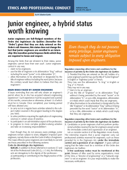 Junior engineer, a hybrid status worth knowing
