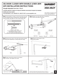351 door closer with double lever arm (op