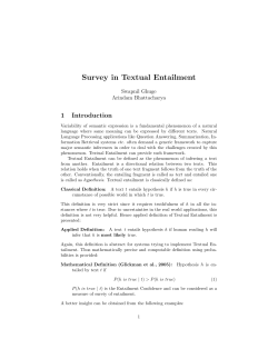 Text Entailment - CFILT
