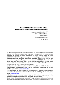 measuring the effect of spell recurrence on poverty dynamics(*)