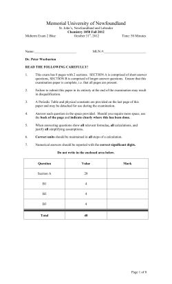 Blue Midterm 2 answers - Chemistry