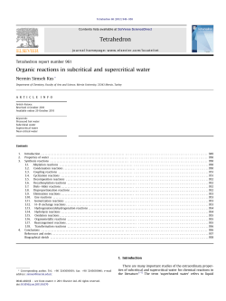 Organic reactions in subcritical and supercritical water