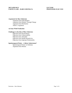 Lecture on Bare Substrata File