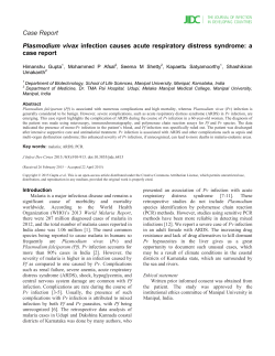 Case Report Plasmodium vivax infection causes acute respiratory