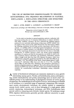 the use of restriction endonucleases to measure mitochondrial dna