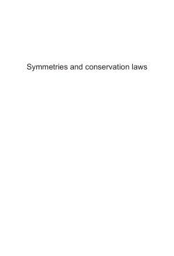 Symmetries and conservation laws