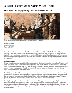 A Brief History of the Salem Witch Trials
